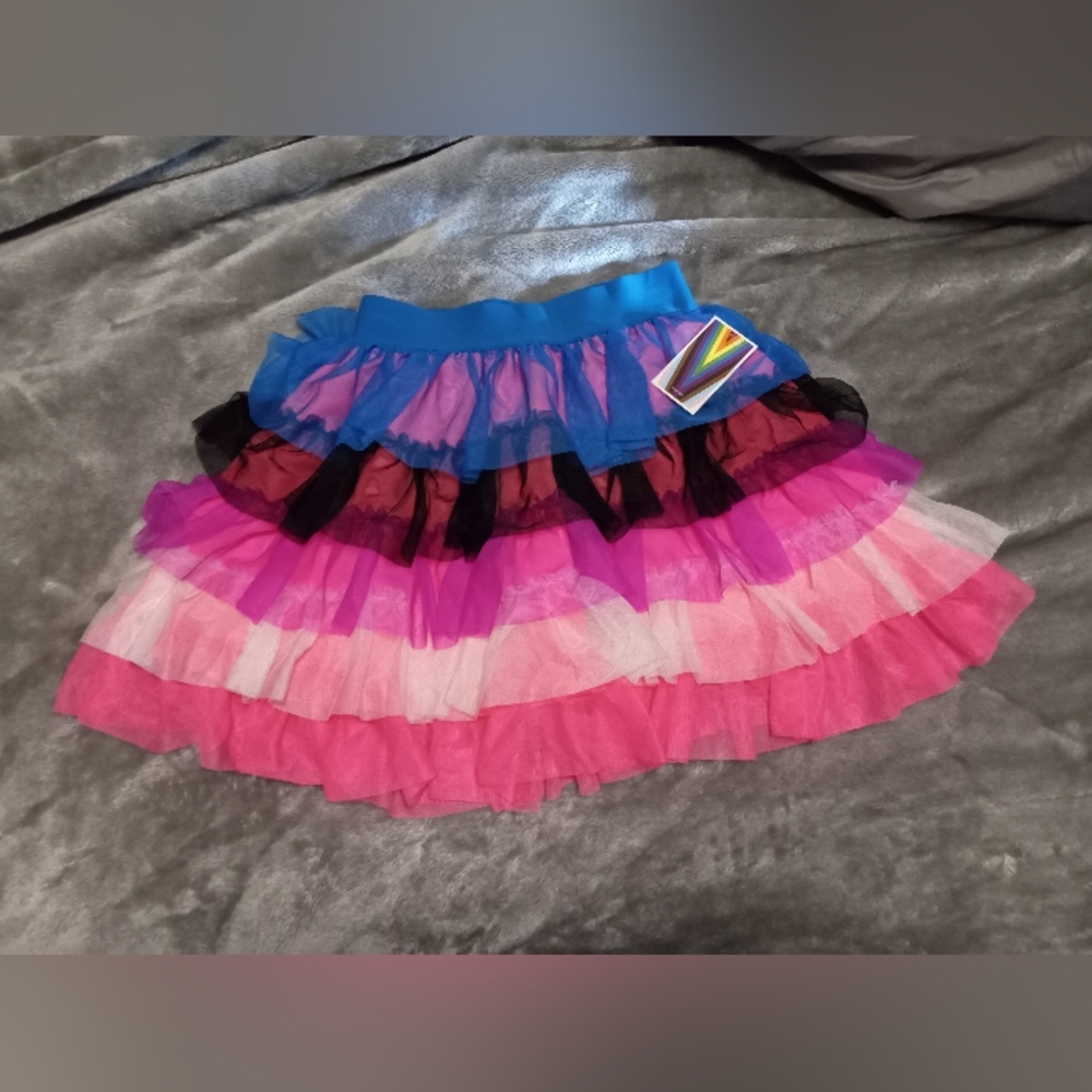 Pride Adult High-Rise Festival Mini Skirt -Multi-Color - Picture 2 of 4